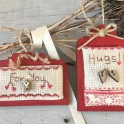 Cross stitch kit - 2 mini tags 