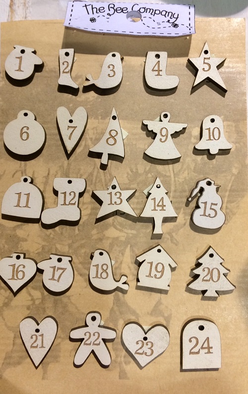 Mini advent calendar buttons - NO9