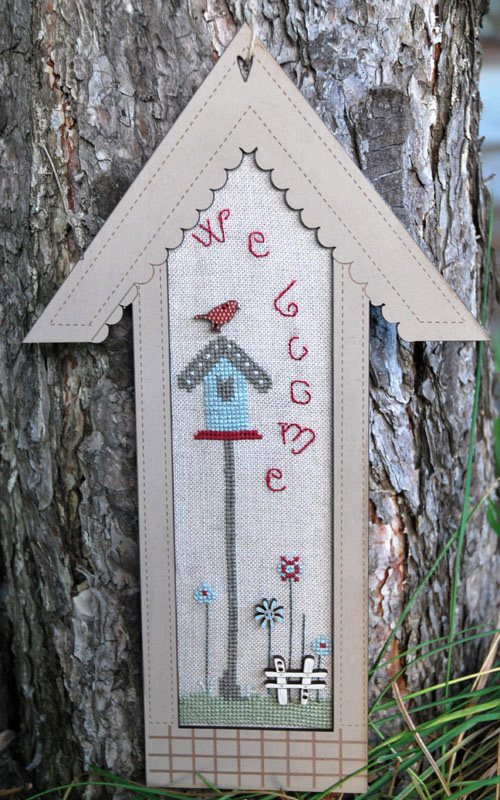 Cross stitch chart - wide birdhouse - PC2