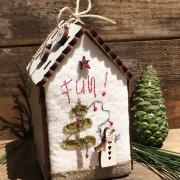 Mini quilt kit - Christmas house 