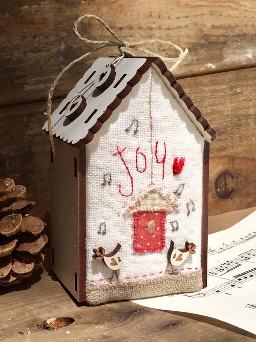 Mini quilt kit - Christmas house 