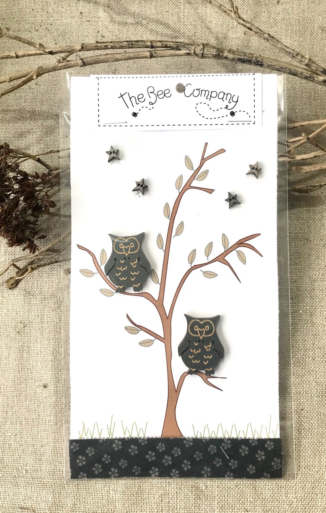 Buttons - Owls & stars TB5P