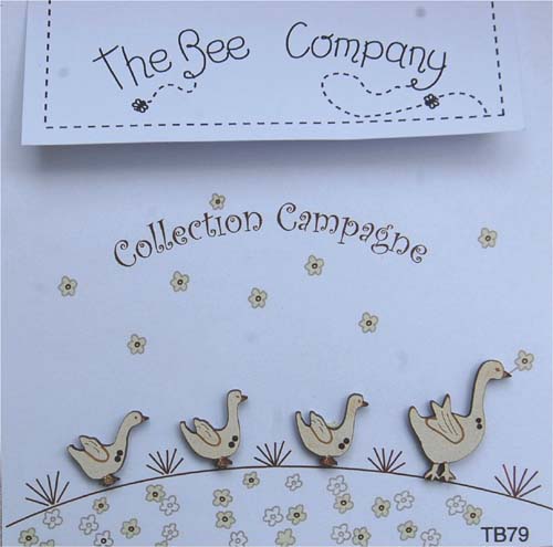 TB79 - Countryside collection - buttons - 4 geese