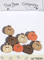 8 mini pumpkins - buttons - TBE8A