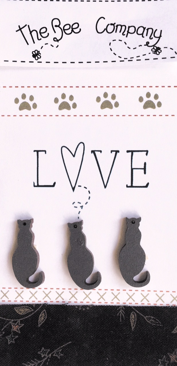 Buttons cat lovers - grey -  TBM26G