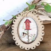 Crosstitch chart mini oval frame 